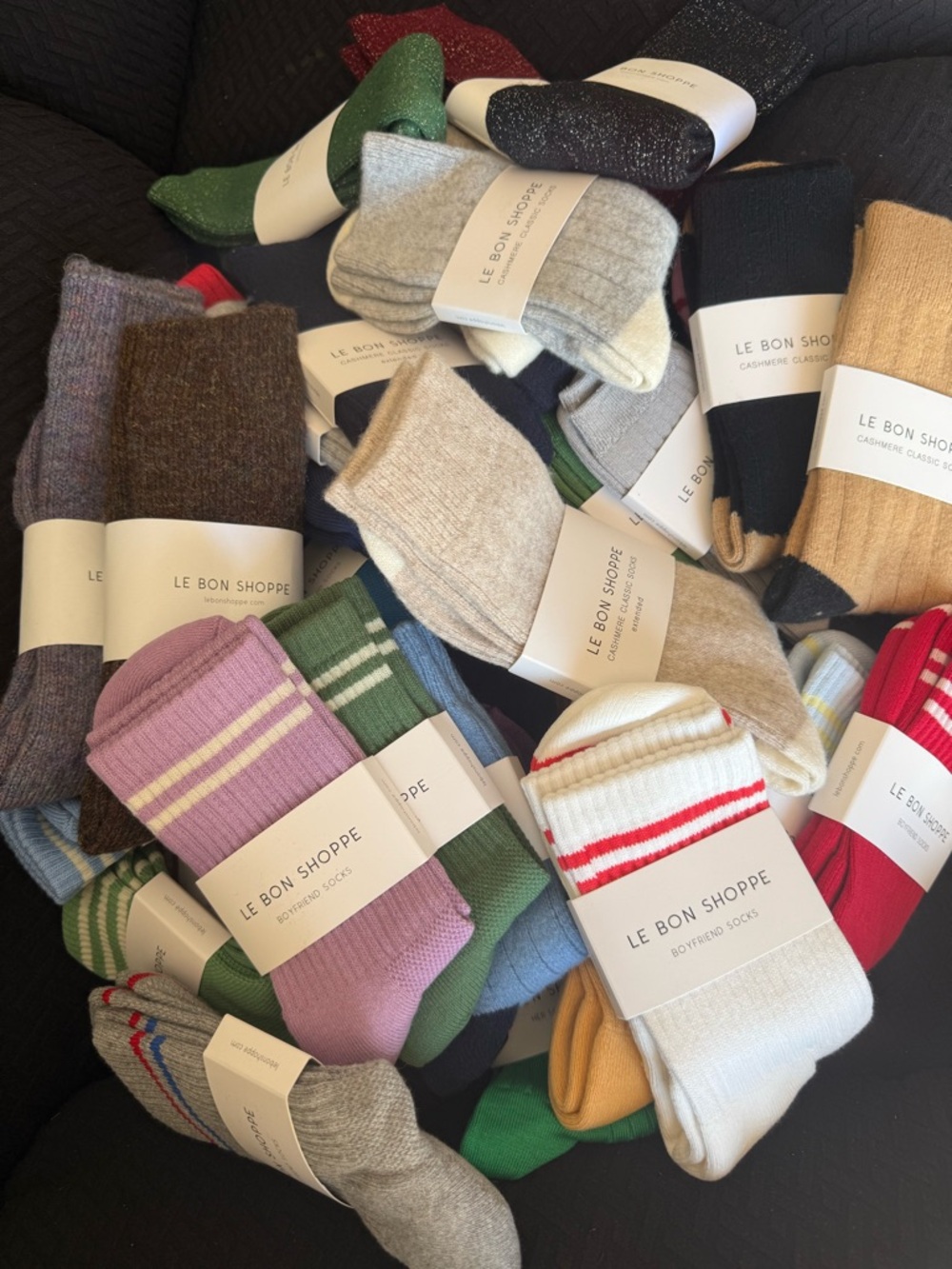 Le Bon Shoppe Women's Casual Ribbed Socks - Assorted Green